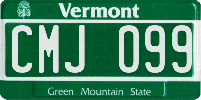 VT license plate CMJ099