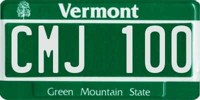 VT license plate CMJ100