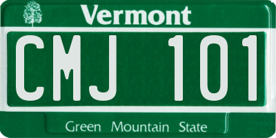 VT license plate CMJ101