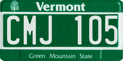 VT license plate CMJ105