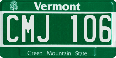 VT license plate CMJ106