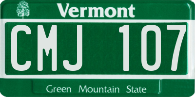 VT license plate CMJ107