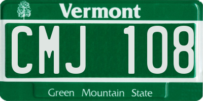 VT license plate CMJ108