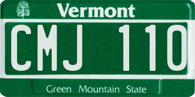 VT license plate CMJ110