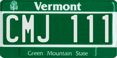 VT license plate CMJ111