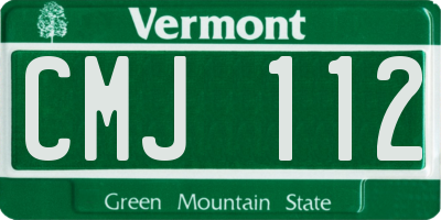 VT license plate CMJ112