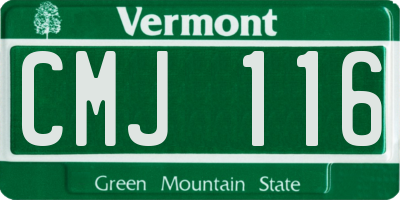 VT license plate CMJ116