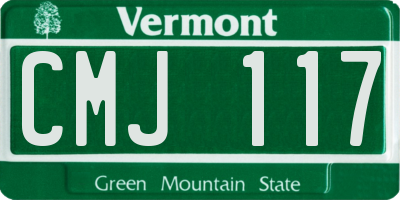 VT license plate CMJ117