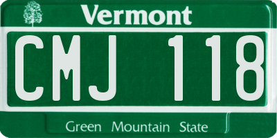 VT license plate CMJ118
