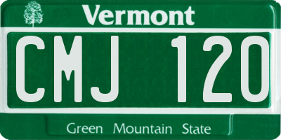 VT license plate CMJ120