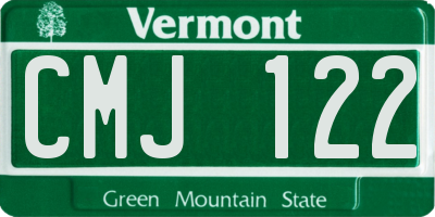 VT license plate CMJ122
