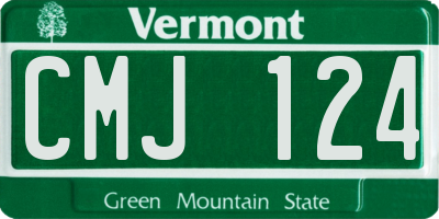VT license plate CMJ124