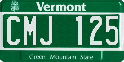 VT license plate CMJ125