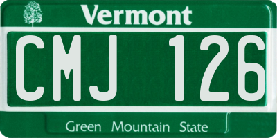 VT license plate CMJ126