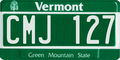 VT license plate CMJ127