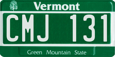 VT license plate CMJ131