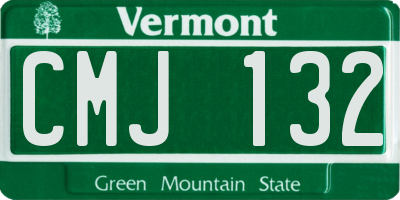 VT license plate CMJ132
