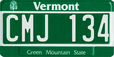 VT license plate CMJ134