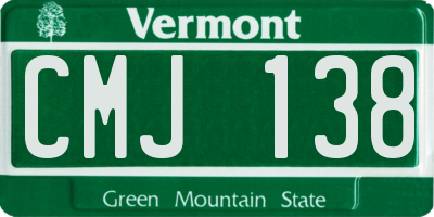 VT license plate CMJ138