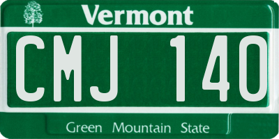 VT license plate CMJ140