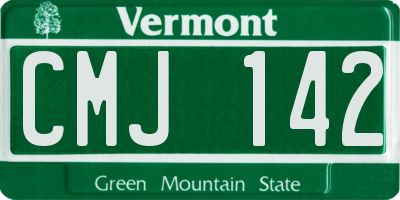 VT license plate CMJ142