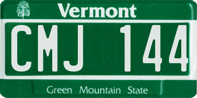 VT license plate CMJ144
