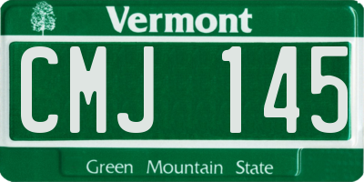 VT license plate CMJ145