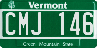 VT license plate CMJ146