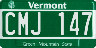 VT license plate CMJ147