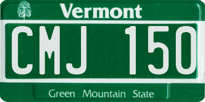 VT license plate CMJ150