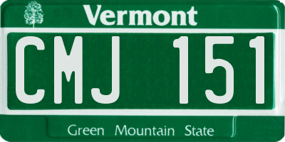 VT license plate CMJ151