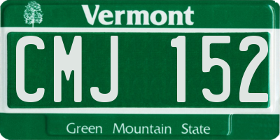 VT license plate CMJ152