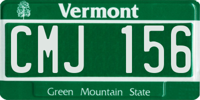 VT license plate CMJ156