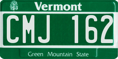 VT license plate CMJ162
