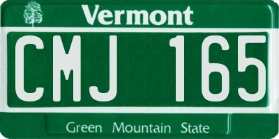 VT license plate CMJ165