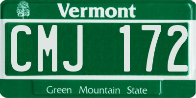 VT license plate CMJ172