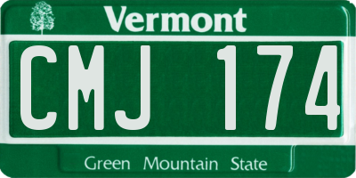 VT license plate CMJ174