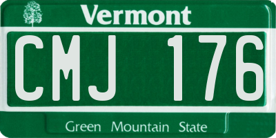 VT license plate CMJ176