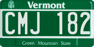 VT license plate CMJ182