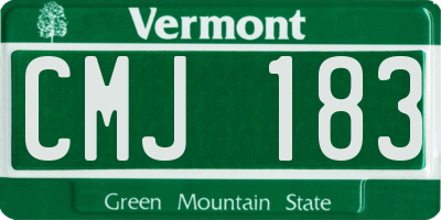 VT license plate CMJ183