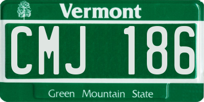 VT license plate CMJ186