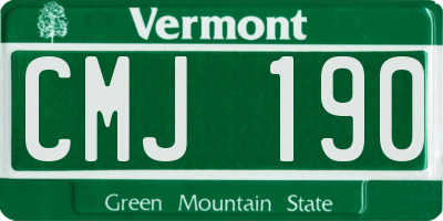 VT license plate CMJ190