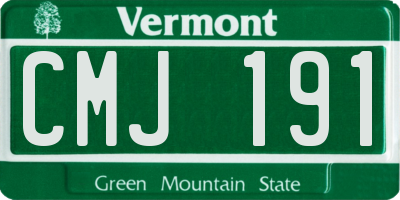VT license plate CMJ191