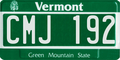 VT license plate CMJ192