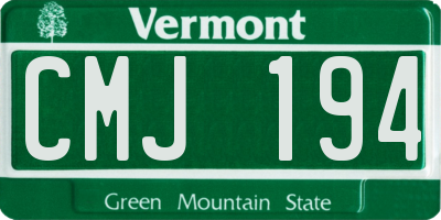 VT license plate CMJ194