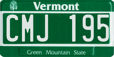 VT license plate CMJ195