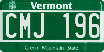 VT license plate CMJ196