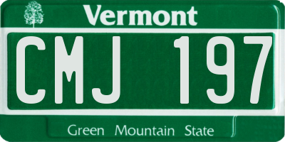 VT license plate CMJ197