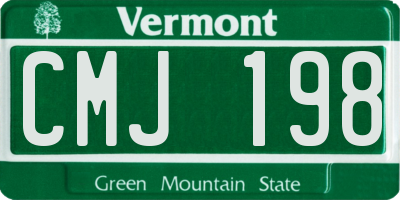 VT license plate CMJ198