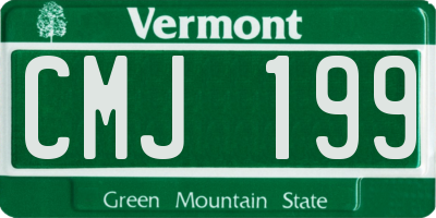 VT license plate CMJ199